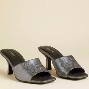 Torrid Iridescent Squared Toe Heel Sandal NWOT 8WW